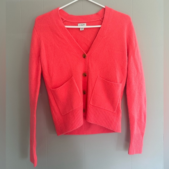 J. Crew V-neck Cardigan Sweater in Extra Soft Yarn - Picture 1 of 7